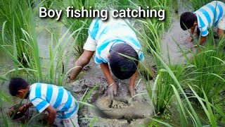 Boy Fish Catching Video | Village Fishing Technique | Primitive Survival | Primitive Technology