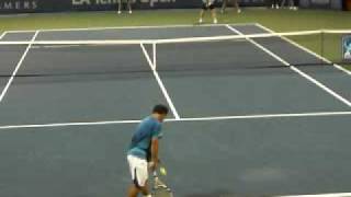 Michael Chang gets run around and dropped by Jim Courier