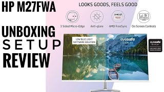 HP M27fwa 27 Inch LED Monitor | Unboxing | Setup | Review