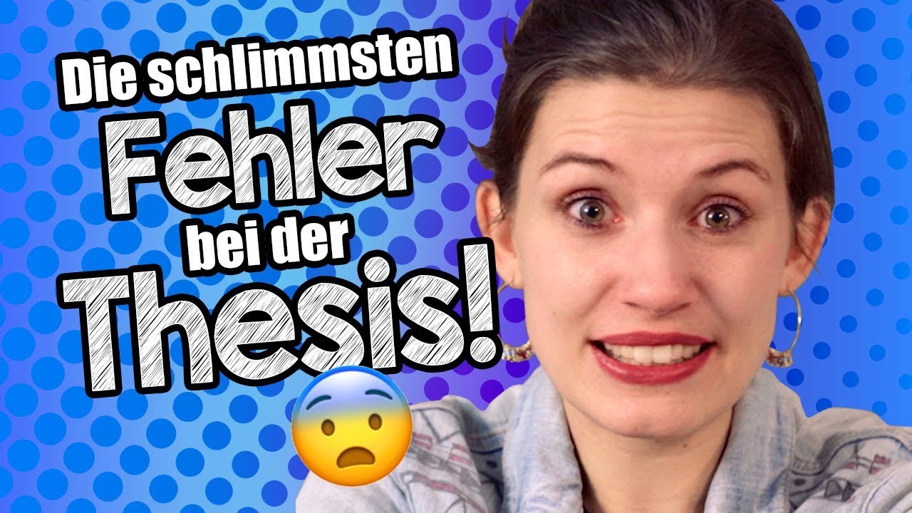 Bachelorarbeit - Die 5 SCHLIMMSTEN Fehler! 🤯 #Studium - YouTube