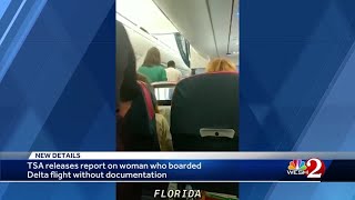 TSA releases report on woman who boarded flight