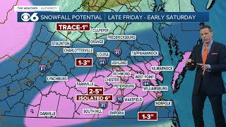 Updated look at Virginia snowfall forecast  from winter storm