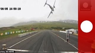 Scary: Plane crashes into racetrack in Iceland and explodes