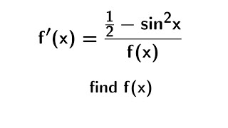 Finding f(x) |Daily integral 68