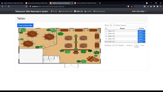Simple Restaurant Table Reservation System with Floor Plan Mapping in PHP and SQLite DEMO