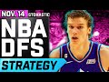 NBA DFS Strategy Thursday 11/14/24 | DraftKings & FanDuel NBA Lineup Picks