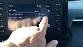 How to set the clock on a 2019 Toyota RAV4 Hybrid