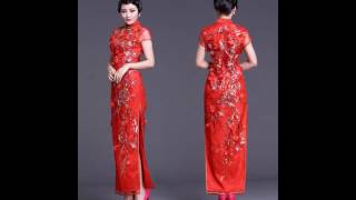 flowered cheongsam traditional shanghai china dress