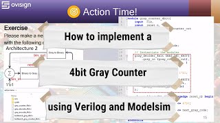 How to implement a 4bit Gray Counter using Verilog and Modelsim
