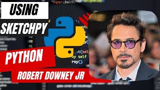 Robert Downey Jr using python sketchpy code | Python Programming Hub
