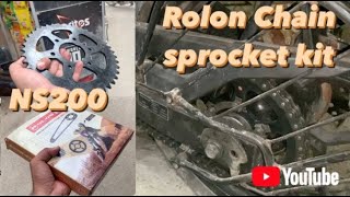 Rolon chain sprocket set for Pulsar NS200 replacement // Cheapest chainset for NS200// #ns200 #bajaj