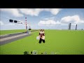 minecraft railroad crossing cantilever tutorial 2020