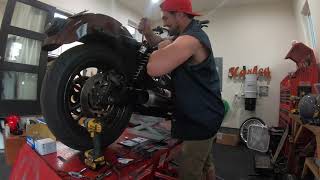 RWD Rear Shock Install on a Harley Dyna (Russ Wernimont Designs)