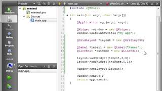 C++ Qt 9 QGridLayout