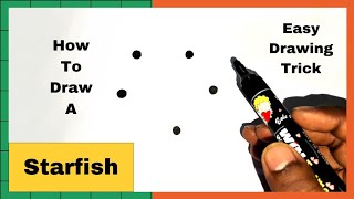 How To Draw A Starfish | Starfish Drawing Easy Trick | Easy Drawing | Drawing Steps 101