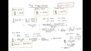 Trig Differentiation