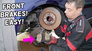 KIA OPTIMA FRONT BRAKE PADS AND DISC REPLACEMENT REMOVAL PART 1