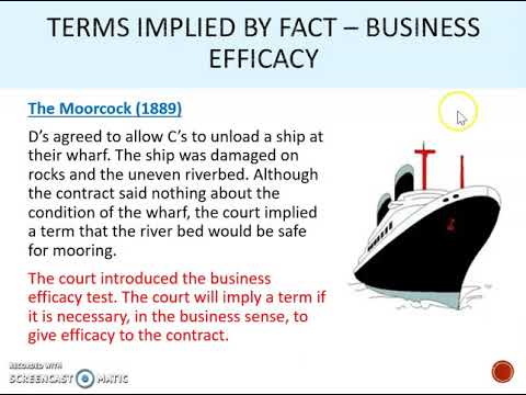 Contract Terms - Implied Terms - YouTube