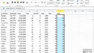 MS Excel Tutorial - DATEDIF a Hidden but Useful Formula