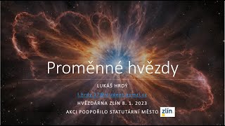 Přednáška proměnné hvězdy - Hvězdárna Zlín 8. 1. 2024