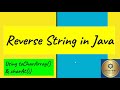 Reverse String in Java using for loop||How to reverse String in Java||String toCharArray & tocharAt