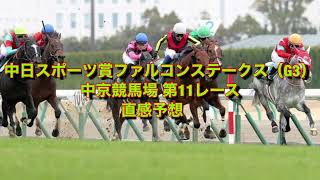 中日スポーツ賞ファルコンステークス（G3） 中京競馬場  第11レース 直感予想！