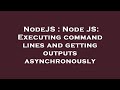 NodeJS : Node JS: Executing command lines and getting outputs asynchronously