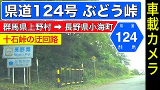 群馬・長野【県道124号 ぶどう峠】群馬県上野村 ➡ 長野県小海町