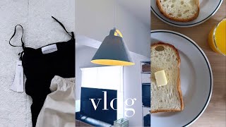 vlog ｜引っ越しインテリアDIY 🔨｜無印良品で買い物｜新居のキッチン｜毎日のコーデ、baserange、UNDERSON UNDERSON、COS、biotop…｜唐揚げ、焼き鯖など自炊