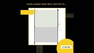 vidaXL Outdoor Roller Blind 150x270 cm Cream