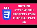 Outline Style Color Width Property CSS | CSS Tutorial Part 66