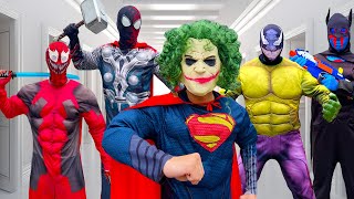 TEAM SPIDER-MAN vs BAD GUY TEAM || New BAD-HERO Color SuperHero Suit So Good ! (