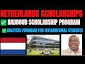 Radboud University Scholarships | Study MSc in the Netherlands with Low Tuition Fees #masters