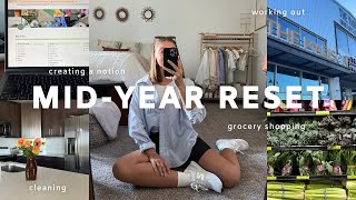 2022 MID-YEAR RESET | yearly goal check in, creating a notion, & deep cleaning!
