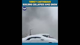Turkey earthquake: Building collapses on snowcapped streets | Oneindia News