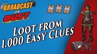 Loot from 1,000 Easy Clues! [Runescape 3] My First Drop Log