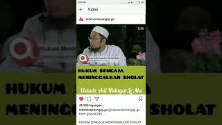 Awas hati-hati, ini akibatnya jika sengaja meninggalkan solat - Ust. Adi Hidayat