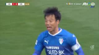 [K리그] 수원1-0인천, 전세진이 만든 PK를 마무리 하는 염기훈