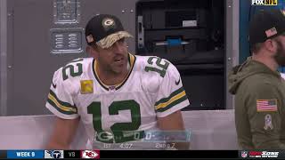 Aaron Rodgers HEATED after throwing INT off defender's HEAD