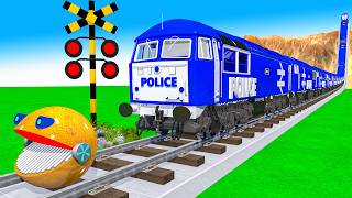 電車アニメ | Railway Crossing | 電車アニメ | police railroad crossing fumikiri train #1