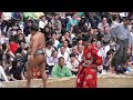 巡業 朝乃山vs北勝富士