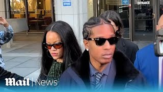 Rihanna spotted leaving court with A$AP Rocky after closing arguments