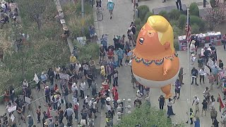 'No Kings' protesters rally in downtown LA