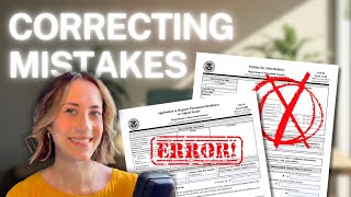 CORRECTING MISTAKES IN USCIS FORM | + Mistake in DS-260 form