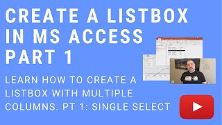 How to Make a Listbox in MS Access Part 1: Single-selection