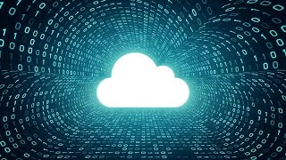 Cloud Icon In Binary Motion Graphics