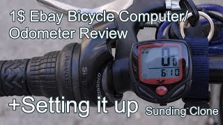 1$ Ebay Bicycle Computer/Odometer Review and Install | Sunding Clone