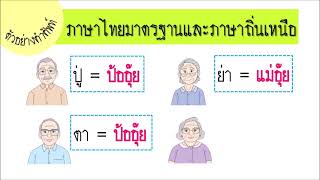 วิชาภาษาไทย ป 2 ภาษาถิ่นเหนือ