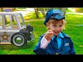 Alena and Pasha play police on Police Car