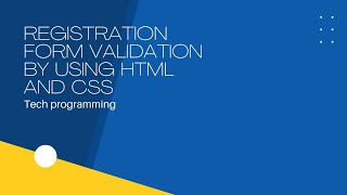 Validate HTML5 Form Without JavaScript || Validate With CSS || HTML